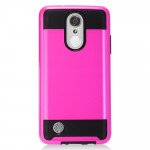 Wholesale LG Aristo, LG LV3, LG MS210 Armor Hybrid Case (Hot Pink)